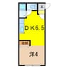 グランスクエア 1DKの間取り