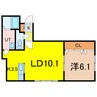 ハニービー 1LDKの間取り