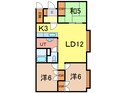 バンビーノ１０条の間取図