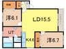 グランデ１０ 2LDKの間取り