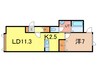 ペシュール 1LDKの間取り