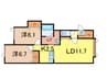 ペシュール 2LDKの間取り