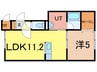ラメゾン神楽Ⅱ 1LDKの間取り