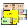 フロンティア下野 3LDKの間取り