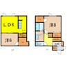 アリュール忠和 2LDKの間取り