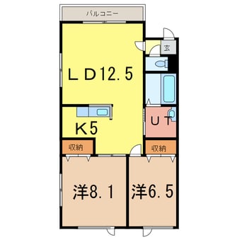 間取図 Ｋ．Ｍ．Ｋ　Ⅱ