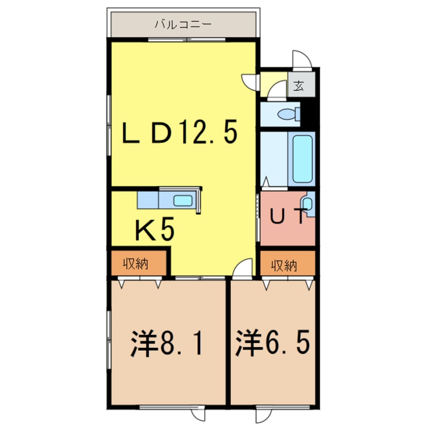 間取図 Ｋ．Ｍ．Ｋ　Ⅱ