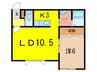 オキザリス 1LDKの間取り