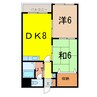 アーバンライフ東7条 2DKの間取り