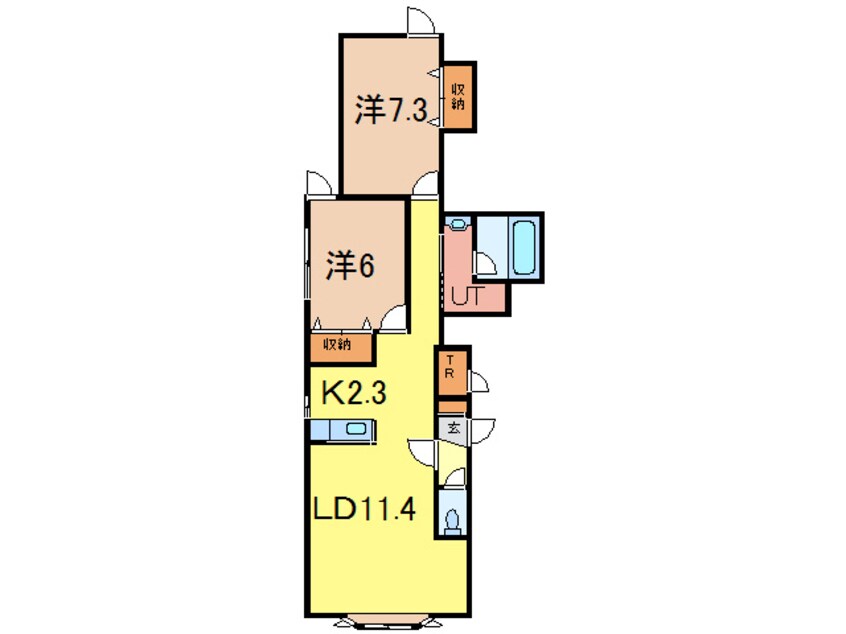 間取図 フローレスＡ