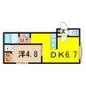 ノヴェル４・１　Ａ 1DKの間取り
