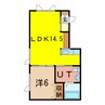 ＦＡ東光 1LDKの間取り