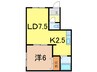 樋口マンション Ｇ棟 1LDKの間取り