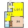 樋口マンション Ｇ棟 1LDKの間取り