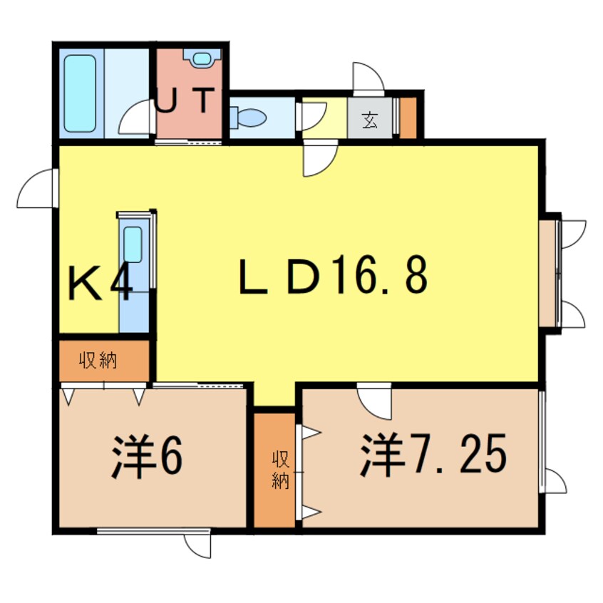 間取図 スカイハイツ末広　B