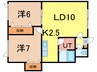 神楽レジデンス 2LDKの間取り