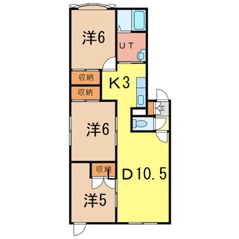 間取図 プラダ泉町Ａ