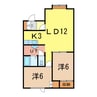 コーポラスＦ 2LDKの間取り