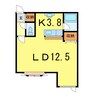 ルート医大前D 1Kの間取り