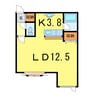 ルート医大前D 1Kの間取り
