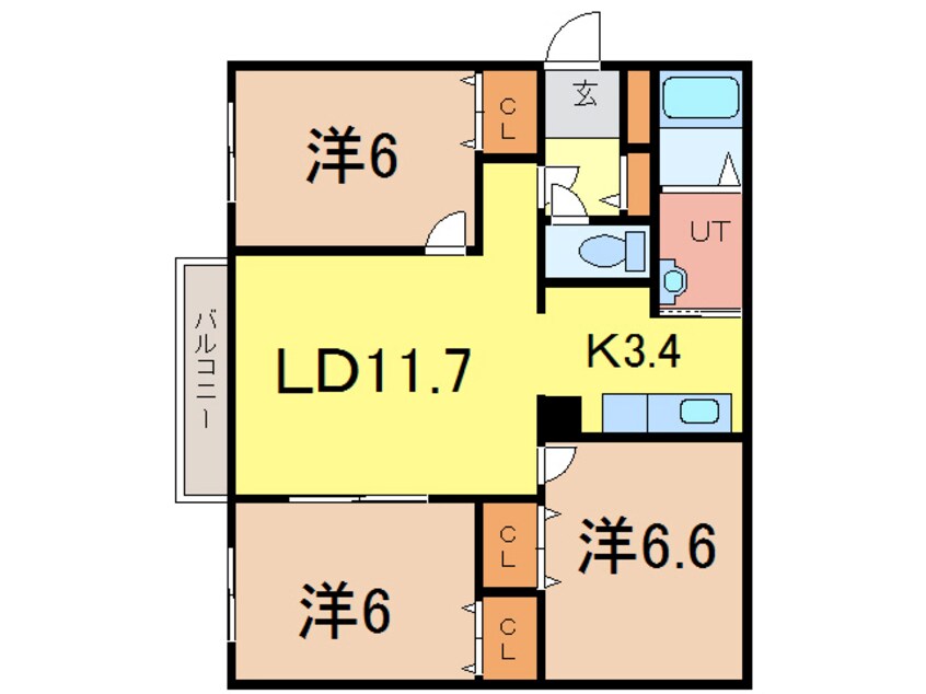 間取図 ピュアハイツ３２１