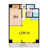トーワ神楽5・6 1LDKの間取り
