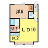 ウィズNo.1 1LDKの間取り