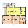 南陽館 3LDKの間取り