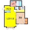 ルミウス 1LDKの間取り