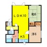 キャメロン深川 2LDKの間取り