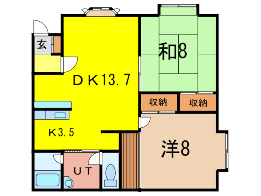 間取図 コンノハイツノースツイン