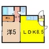 シティーハウス６２０ 1LDKの間取り