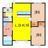 ルナロッサⅤ 2LDKの間取り