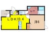 ひまわり 1LDKの間取り