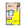アベハイツ 1LDKの間取り
