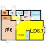 ボックスD 1LDKの間取り