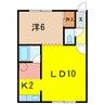 モアライフⅡ 1LDKの間取り