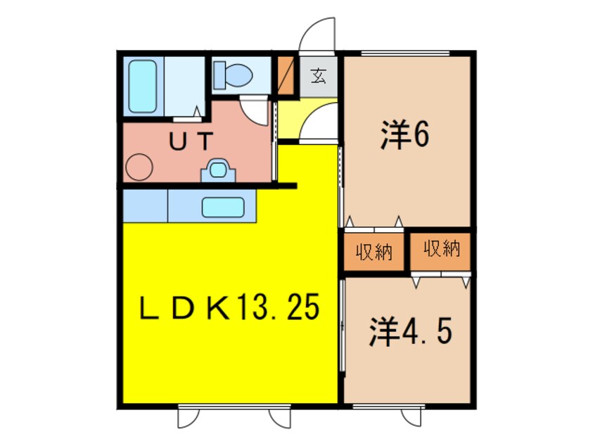 間取図 ルナロッサⅡ