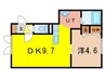 Note 1DKの間取り