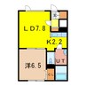 アメニティ３．１４ 1LDKの間取り