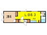 ミュージアムイン 1LDKの間取り