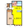 カローレ 1LDKの間取り