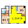 グランビューエーコー 2LDKの間取り