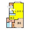 ステラガーデンⅢ 1LDKの間取り