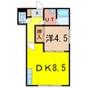 イースト1・3 1DKの間取り