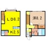 ミア・カーサ 1LDKの間取り