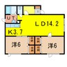 グランビュー4・4 2LDKの間取り