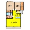 ヴィラ大雪通 2LDKの間取り