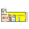 ステラガーデン 1LDKの間取り