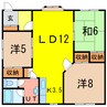 カナール東光 3LDKの間取り